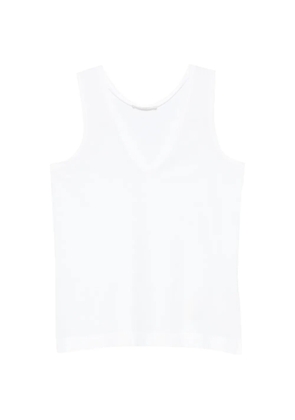 Zanone V-neck sleeveless top - White