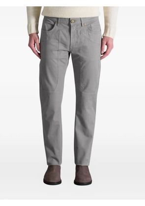 JECKERSON logo-patch slim-fit trousers - Grey