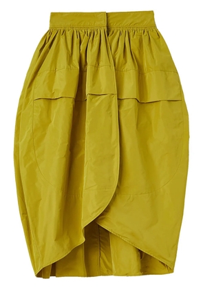 Jil Sander pleated taffeta midi skirt - Yellow