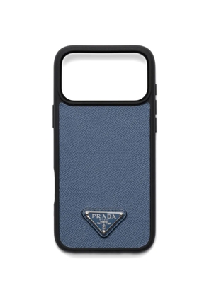 Prada Saffiano leather case for iPhone 17 Pro Max - Blue