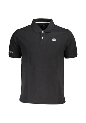La Martina logo-embroidered polo shirt - Black