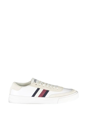 Tommy Hilfiger suede-panelled striped sneakers - White