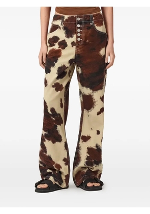 AllSaints Taya cow-print jeans - Neutrals