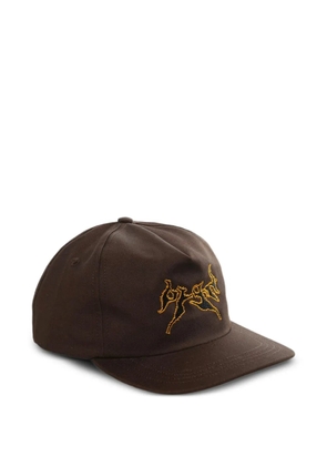 D-R-G-N Huo Flame logo-embroidered baseball cap - Brown