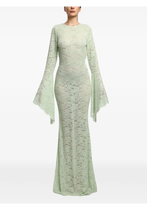 MIAU by Clara Rotescu lace open-back dress - Green