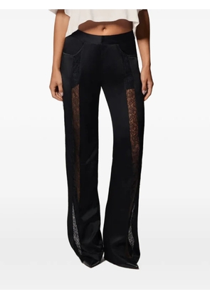 Kiki de Montparnasse Petite Fleur lace-panel trousers - Black