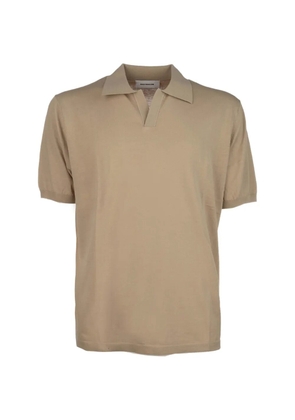PAOLO RAGAZZINI fine-knit short-sleeve polo shirt - Neutrals
