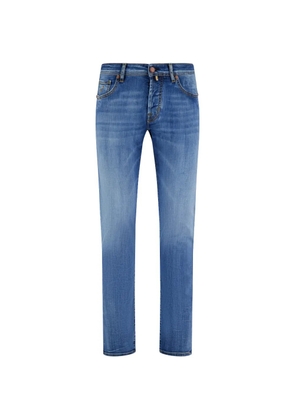 Jacob Cohën whiskered slim-fit jeans - Blue