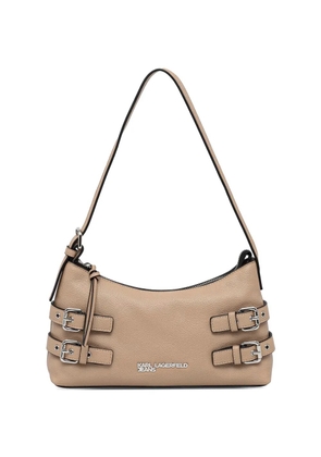 Karl Lagerfeld Jeans logo-plaque shoulder bag - Neutrals