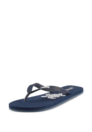 Vilebrequin turtle-scale effect flip-flops - Blue