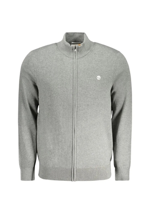Timberland logo-embroidered zip-up cardigan - Grey