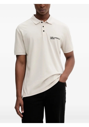 Karl Lagerfeld Jeans logo polo shirt - Neutrals