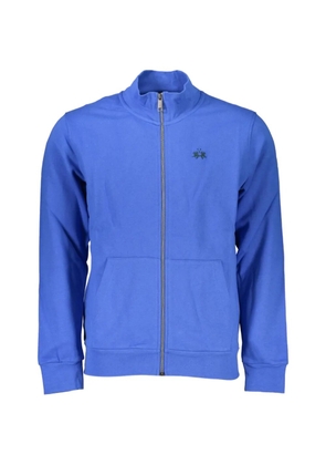 La Martina embroidered zip-up hoodie - Blue