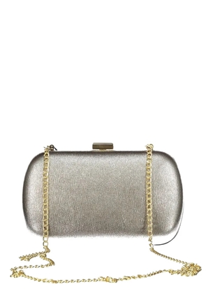 MARIO VALENTINO AROMA metallic-finish clutch bag - Silver