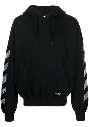 Off-White Scribble Diag-print cotton hoodie - Black