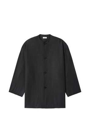 Fear Of God striped collarless jacket - Grey