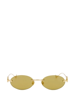 Valentino Garavani V-logo oval-frame sunglasses - Gold