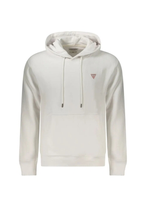 GUESS USA logo-patch drawstring hoodie - White