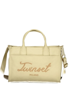 TWINSET logo-embroidered tote bag - Neutrals