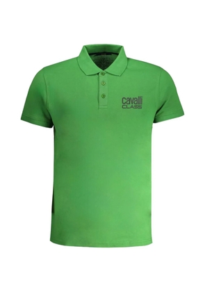 Cavalli Class embroidered-logo polo shirt - Green