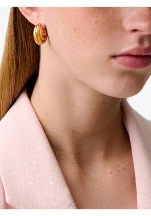 Claudie Pierlot ridged-texture hoop earrings - Gold
