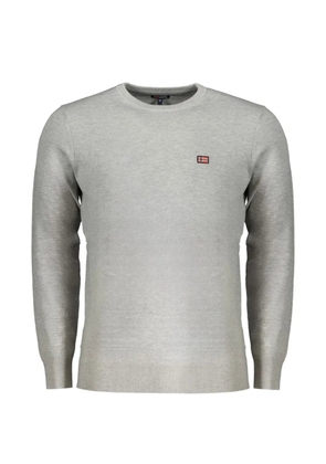 NORWAY 1963 logo-patch crew-neck sweater - Grey