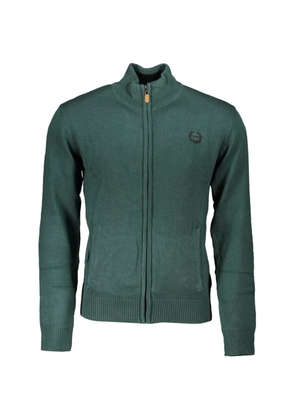 Gian Marco Venturi Vintage zip-up elbow-patch cardigan - Green