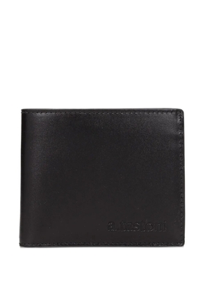 a.testoni bi-fold leather wallet - Black