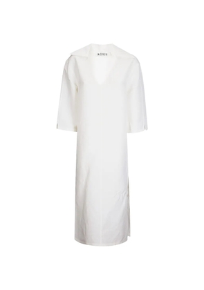 Róhe V-neck midi dress - White