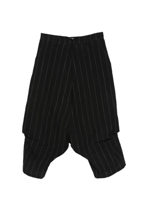Rundholz striped cropped trousers - Black