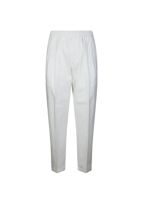 BE ABLE double-pleat elasticated-waistband trousers - White