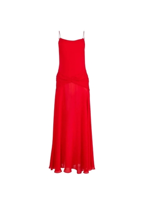 Fleur Du Mal Nina gathered spaghetti-strap maxi dress