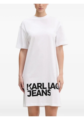 Karl Lagerfeld Jeans crew-neck mini dress - White