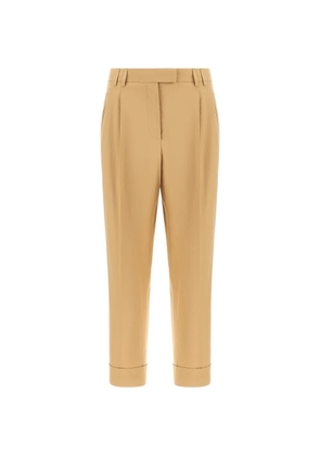 Alberto Biani Albertino pleated cotton trousers - Neutrals