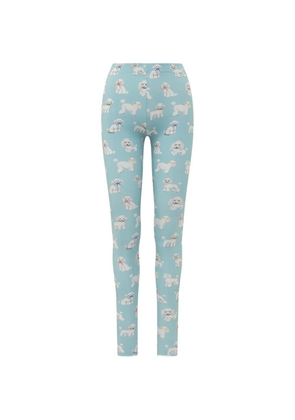 Fiorucci poodle-print leggings - Blue