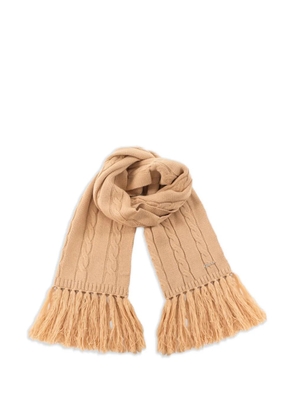 GUESS USA cable-knit scarf - Neutrals