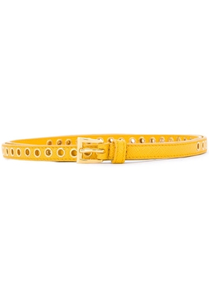 Prada skinny eyelet belt - Yellow