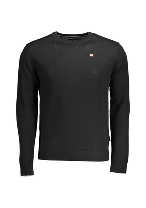 Napapijri logo-patch crew-neck sweater - Black