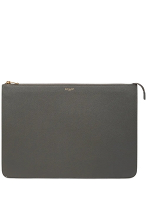 Saint Laurent Pre-Owned 2014 Grain De Poudre Zip Document Holder clutch bag - Grey