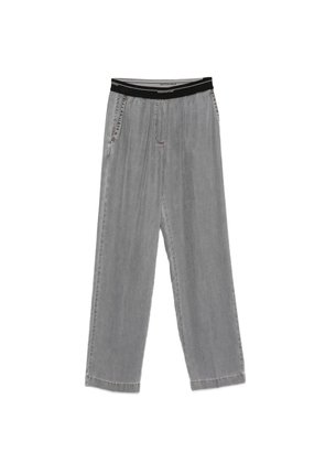 Semicouture logo-waistband trousers - Grey