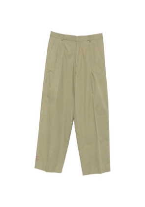 AMARANTO pleated-front trousers - Green
