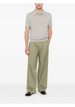 AMARANTO pleated-front trousers - Green