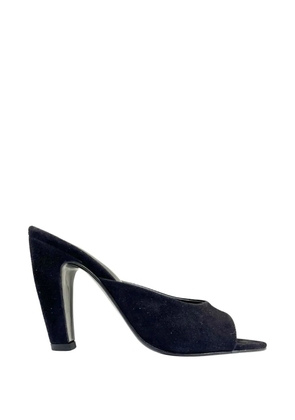 GIABORGHINI Edmonde suede peep-toe sandals - Black