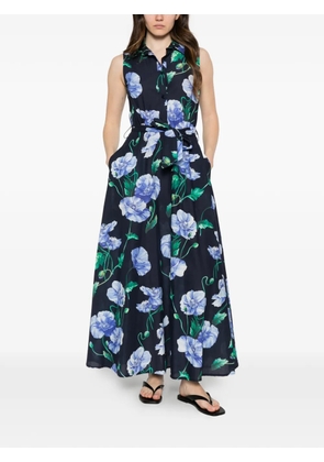 LAVI COUTURE Basilico floral-print maxi dress - Blue