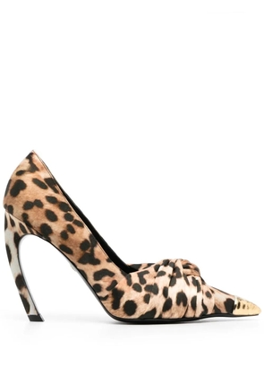 Roberto Cavalli leopard-print leather pumps - Neutrals