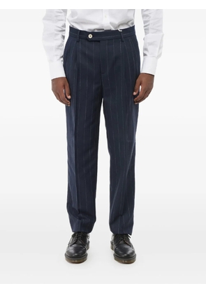 Brunello Cucinelli pinstripe pleated trousers - Blue