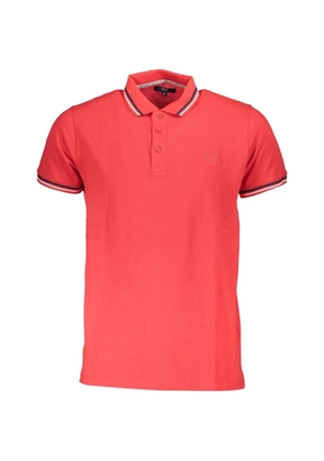 Cavalli Class contrast-trim cotton polo shirt - Red