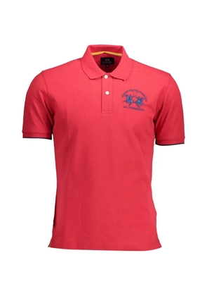 La Martina logo-embroidery polo shirt - Red