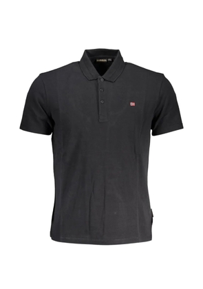 Napapijri logo-patch polo shirt - Black