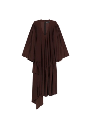 Barbara Bologna Dyscromia V-neck asymmetric dress - Brown